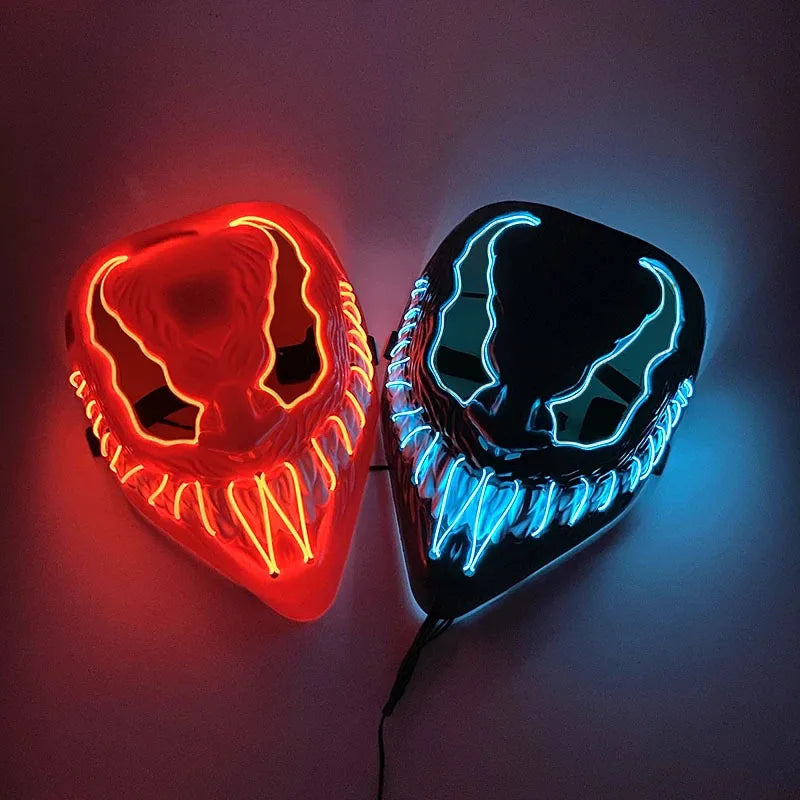 Halloween Lichtgevende LED Masker | voor Griezelig Feestplezier